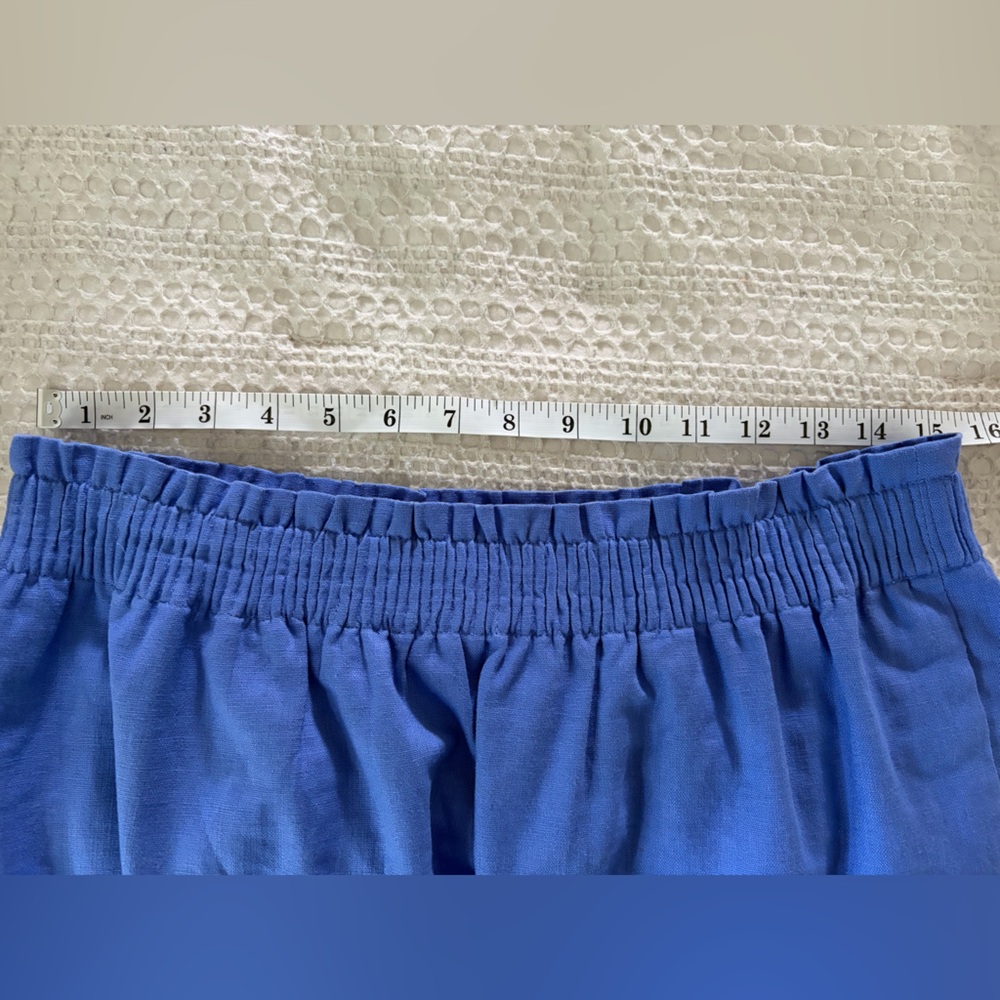J. Crew Factory Cornflower Blue Elastic-Waist Mini Skirt - Picture 6 of 7